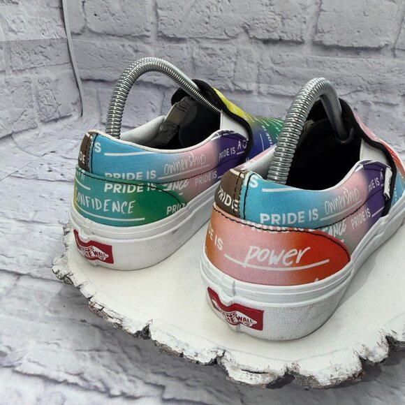 Vans Off The Wall Unisex Women's 9.5 Men's 8 'Pride' Slip On Shoes Sneakers - Picture 6 of 11